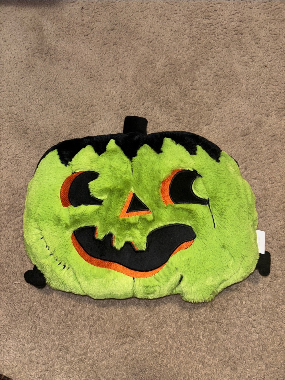 Summerween Green Frankenstein Plush Pumpkin Pillow
